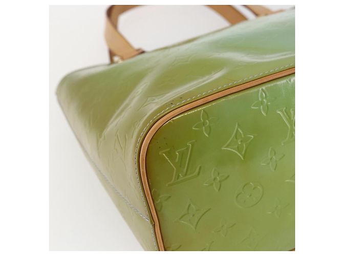 LOUIS VUITTON Bolsa de Mão Monogram Vernis Houston Azul Bebê M91005 LV Auth BA10225 Azul claro - vista 14