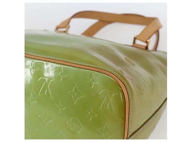 LOUIS VUITTON Bolsa de Mão Monogram Vernis Houston Azul Bebê M91005 LV Auth BA10225 Azul claro - vista 15