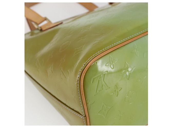 LOUIS VUITTON Bolsa de Mão Monogram Vernis Houston Azul Bebê M91005 LV Auth BA10225 Azul claro - vista 16