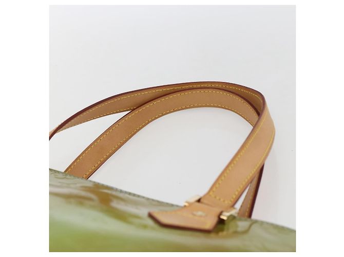 LOUIS VUITTON Bolsa de Mão Monogram Vernis Houston Azul Bebê M91005 LV Auth BA10225 Azul claro - vista 8