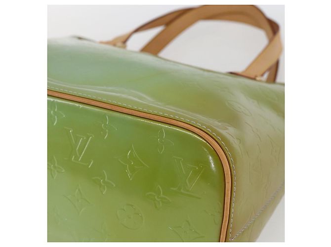 LOUIS VUITTON Bolsa de Mão Monogram Vernis Houston Azul Bebê M91005 LV Auth BA10225 Azul claro - vista 9