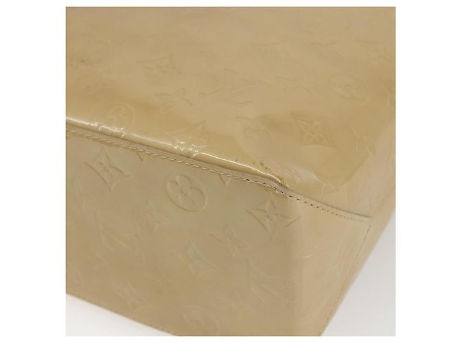 LOUIS VUITTON Monogram Vernis Reade MM Borsa a Mano Beige M91141 LV Auth 169234 - vista 15
