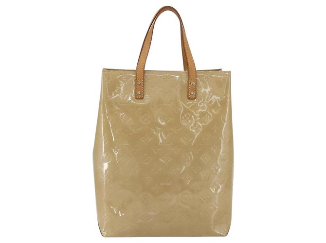 LOUIS VUITTON Monogram Vernis Reade MM Borsa a Mano Beige M91141 LV Auth 169234 - vista 2