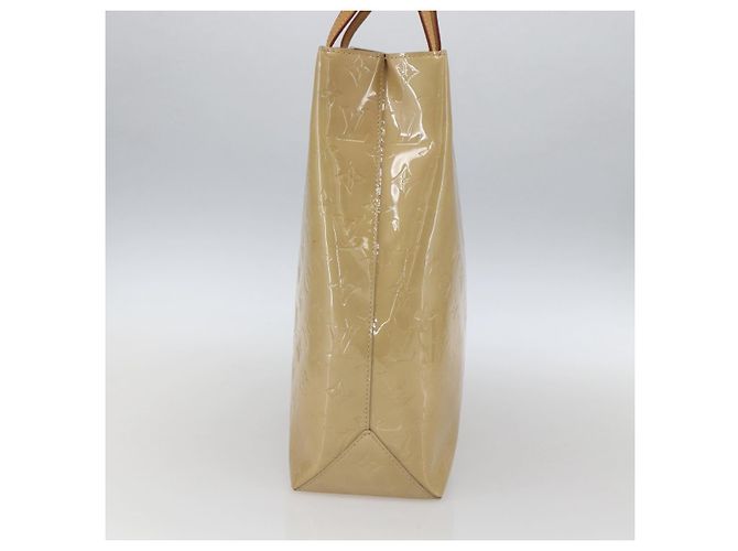 LOUIS VUITTON Monogram Vernis Reade MM Borsa a Mano Beige M91141 LV Auth 169234 - vista 3