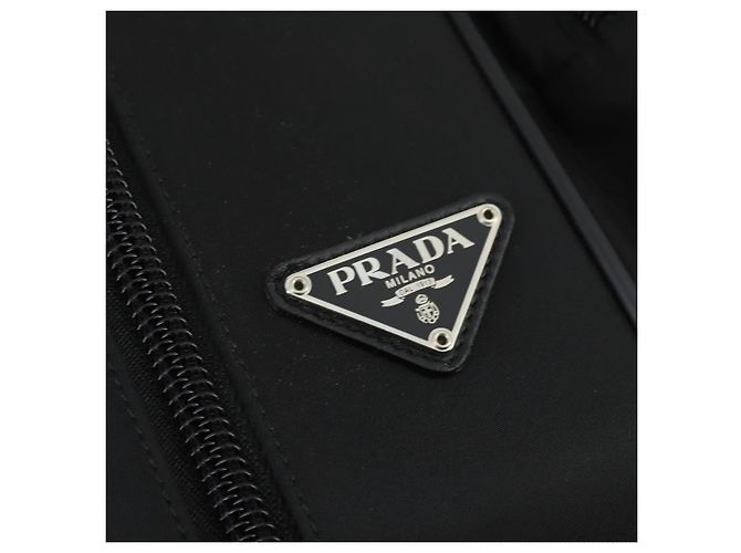 Borsa a Spalla PRADA Nylon Nero Argento Autentica 164507 - vista 19
