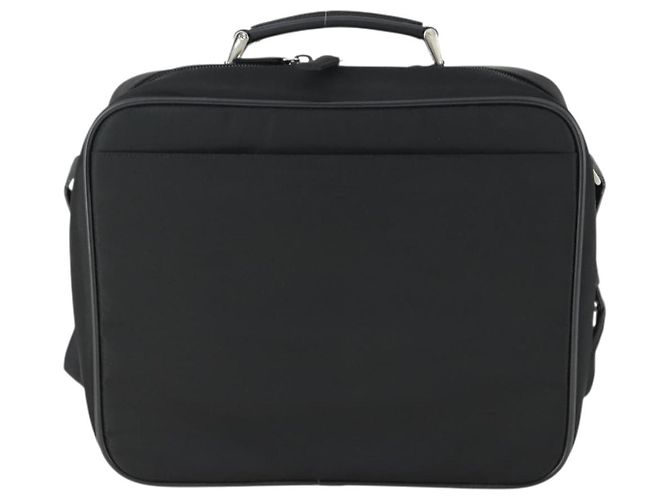 Borsa a Spalla PRADA Nylon Nero Argento Autentica 164507 - vista 2