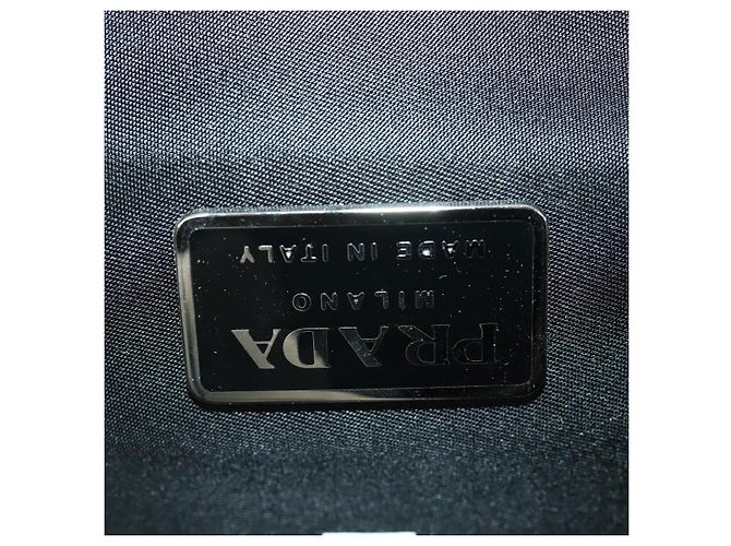 Borsa a Spalla PRADA Nylon Nero Argento Autentica 164507 - vista 24