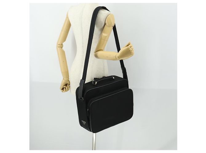 Borsa a Spalla PRADA Nylon Nero Argento Autentica 164507 - vista 25