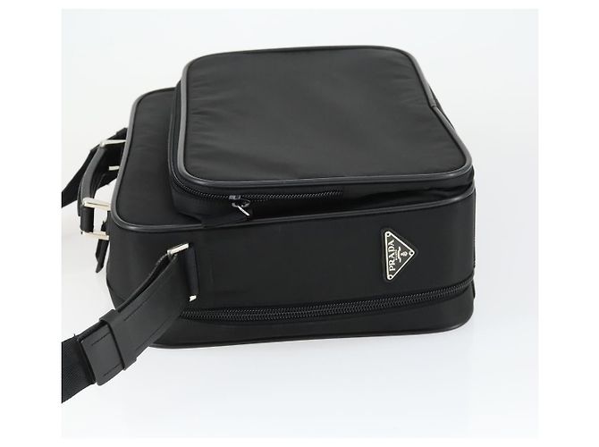 Borsa a Spalla PRADA Nylon Nero Argento Autentica 164507 - vista 4