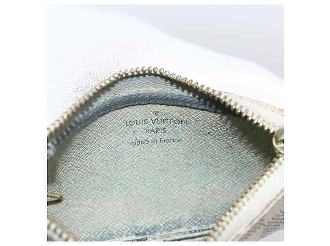 LOUIS VUITTON Pochette Cles Damier Azur Monedero N62659 LV Auth ki6422 - vista 10