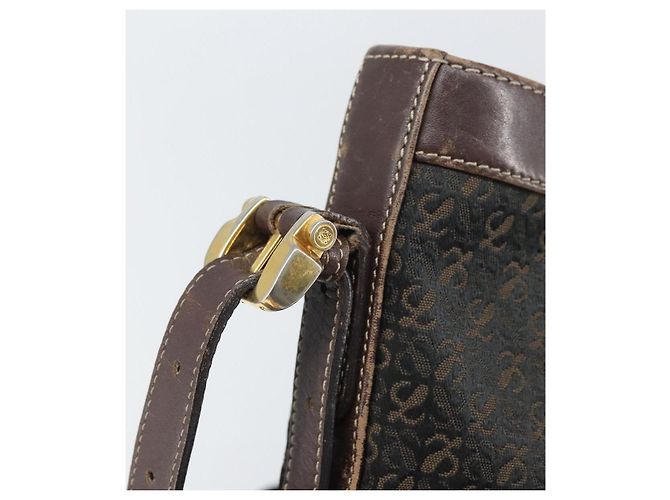 Borsa a Spalla LOEWE in Tela Marrone Oro Auth gh1652 D'oro - vista 10