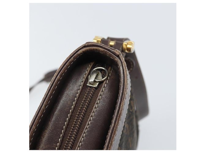 Borsa a Spalla LOEWE in Tela Marrone Oro Auth gh1652 D'oro - vista 11