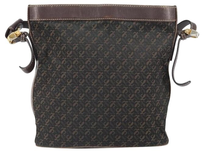 Borsa a Spalla LOEWE in Tela Marrone Oro Auth gh1652 D'oro - vista 13