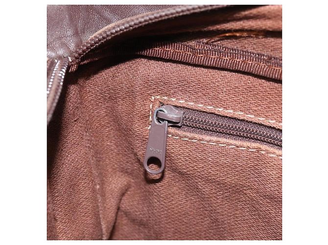 Borsa a Spalla LOEWE in Tela Marrone Oro Auth gh1652 D'oro - vista 20