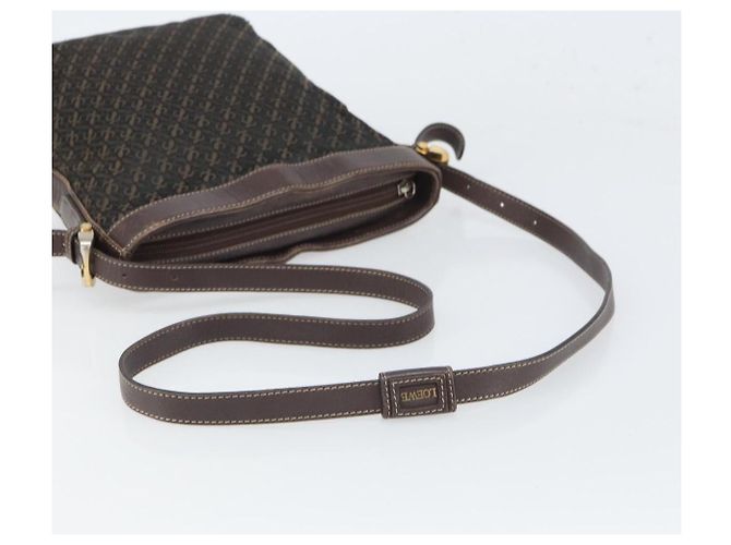 Borsa a Spalla LOEWE in Tela Marrone Oro Auth gh1652 D'oro - vista 7