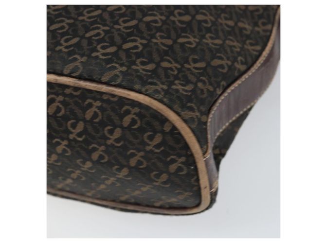 Borsa a Spalla LOEWE in Tela Marrone Oro Auth gh1652 D'oro - vista 9