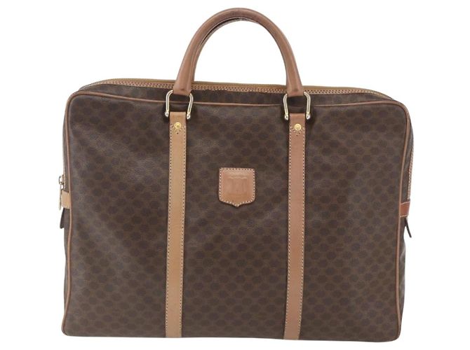 Céline Borsa da lavoro in tela Macadam CELINE in pelle PVC marrone e oro Auth 168602 D'oro - vista 13