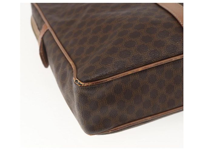 Céline Borsa da lavoro in tela Macadam CELINE in pelle PVC marrone e oro Auth 168602 D'oro - vista 16
