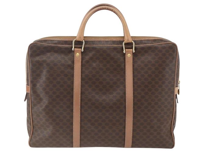 Céline Borsa da lavoro in tela Macadam CELINE in pelle PVC marrone e oro Auth 168602 D'oro - vista 2