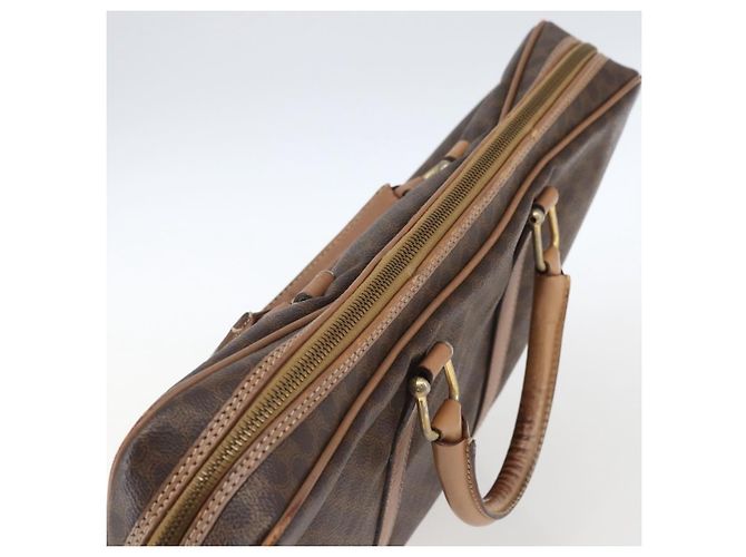 Céline Borsa da lavoro in tela Macadam CELINE in pelle PVC marrone e oro Auth 168602 D'oro - vista 6
