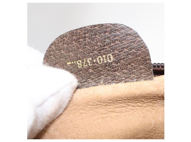 Bolsa de Ombro Gucci GG Supreme Web Sherry Line PVC Bege Ouro 010 378 Auth ka1936 Dourado - vista 12
