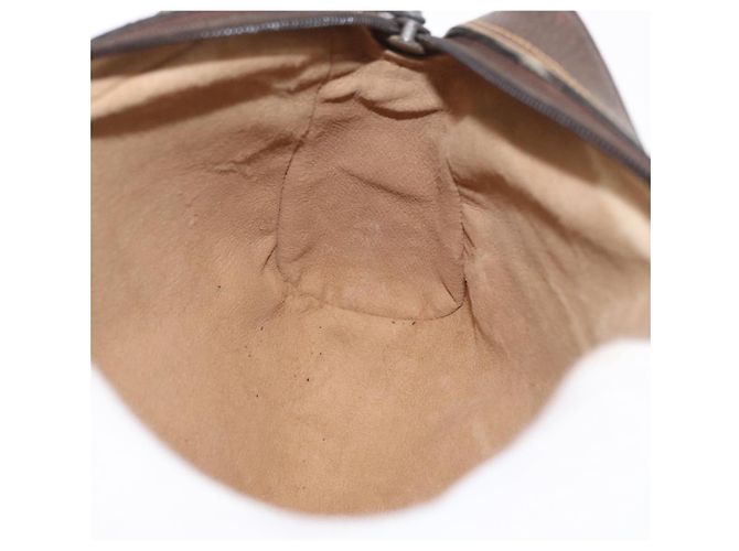 Bolsa de Ombro Gucci GG Supreme Web Sherry Line PVC Bege Ouro 010 378 Auth ka1936 Dourado - vista 20