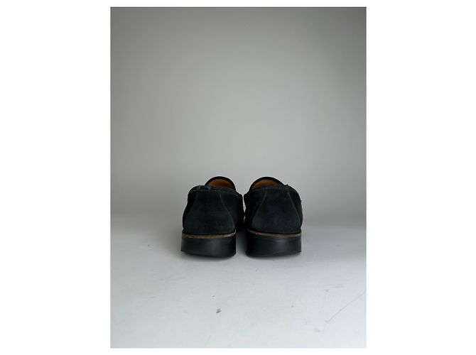 Vintage Gucci Wildleder Slipper mit schwarzem Pferdebit - Ansicht 4