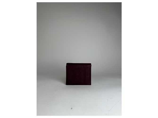 Vintage Prada Triangle Logo Polyester/Leather Wallet Purple - view 10