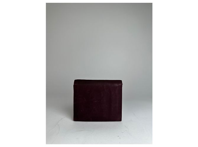 Vintage Prada Triangle Logo Polyester/Leather Wallet Purple - view 2