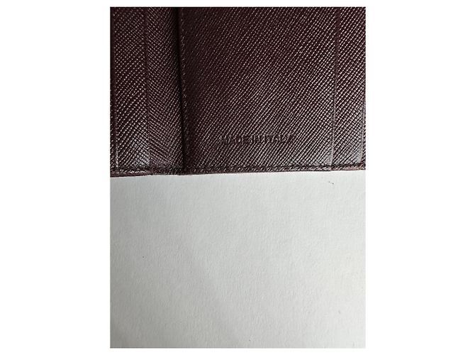Vintage Prada Triangle Logo Polyester/Leather Wallet Purple - view 5