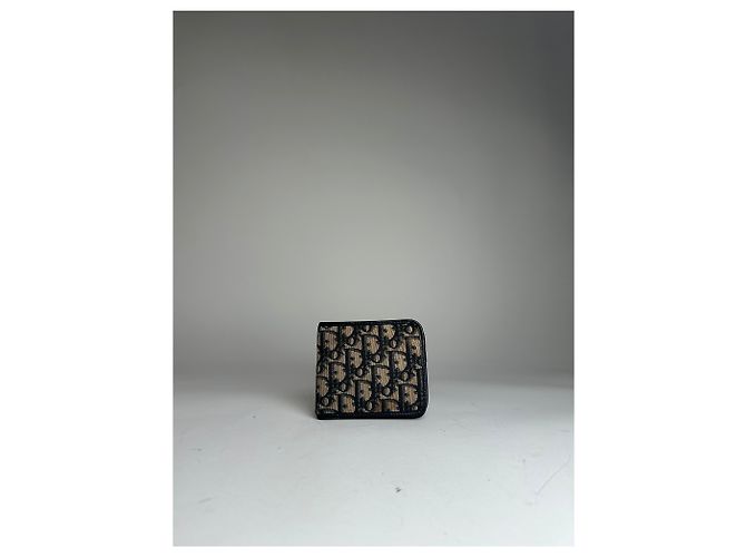 Vintage Dior Oblique Monogram Wallet Beige Navy Navy blue - view 8