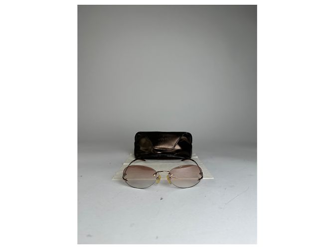 Vintage Loewe Madrid Randlose Sonnenbrille Lila Silber Golden - Ansicht 2