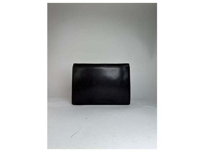 Clutch in pelle vintage Givenchy grande marrone - vista 2