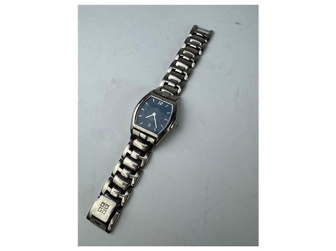 Orologio al Quarzo Vintage Givenchy Argento Blu Marino - vista 11