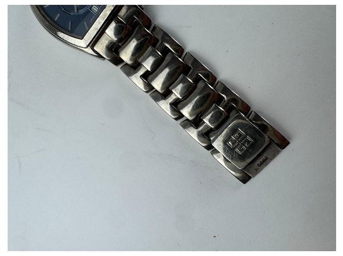 Orologio al Quarzo Vintage Givenchy Argento Blu Marino - vista 2