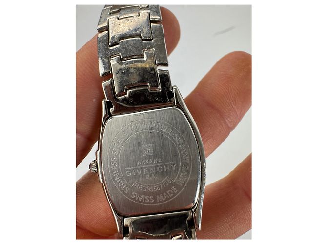 Orologio al Quarzo Vintage Givenchy Argento Blu Marino - vista 6