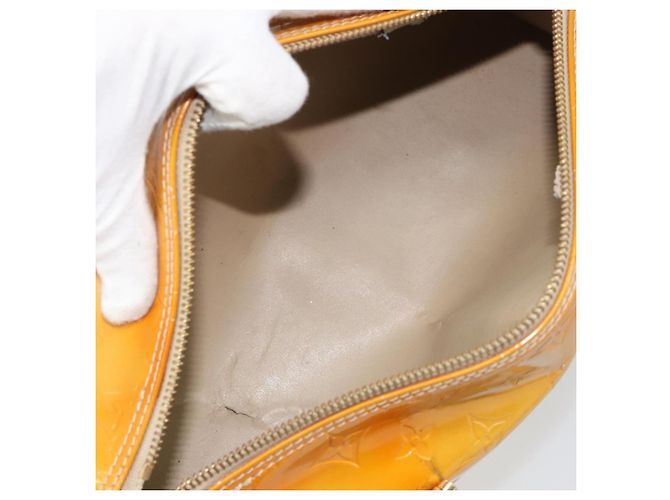 LOUIS VUITTON Borsa a Mano Monogram Vernis Bedford Beige M91006 LV Auth 169225 - vista 11