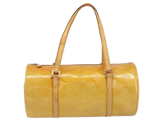 LOUIS VUITTON Borsa a Mano Monogram Vernis Bedford Beige M91006 LV Auth 169225 - vista 13