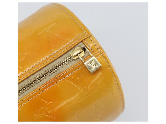 LOUIS VUITTON Borsa a Mano Monogram Vernis Bedford Beige M91006 LV Auth 169225 - vista 18