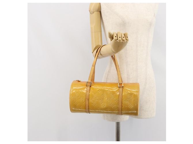 LOUIS VUITTON Borsa a Mano Monogram Vernis Bedford Beige M91006 LV Auth 169225 - vista 22