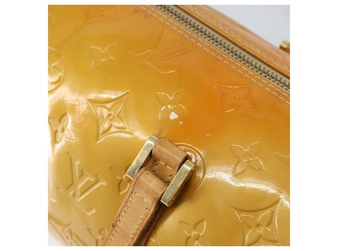 LOUIS VUITTON Borsa a Mano Monogram Vernis Bedford Beige M91006 LV Auth 169225 - vista 9