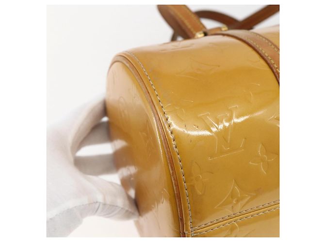 LOUIS VUITTON Borsa a Mano Monogram Vernis Bedford Beige M91006 LV Auth 169341 - vista 16