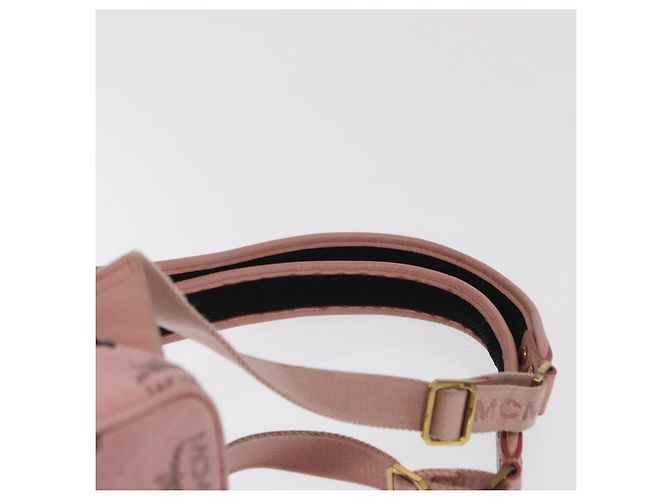 MCM Vicetos Logogramm Rucksack aus PVC-Leder Rosa Gold Auth 164828 Pink Golden - Ansicht 14