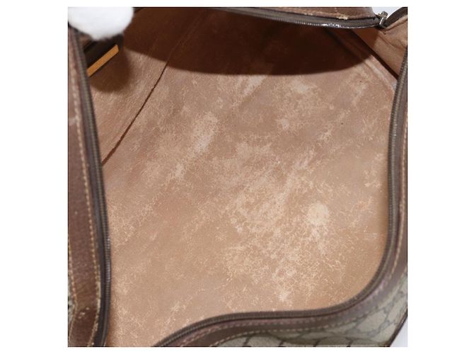Borsa Boston in PVC beige GG Supreme Web Sherry Line di GUCCI 002 069 0696 Auth 162976 - vista 10
