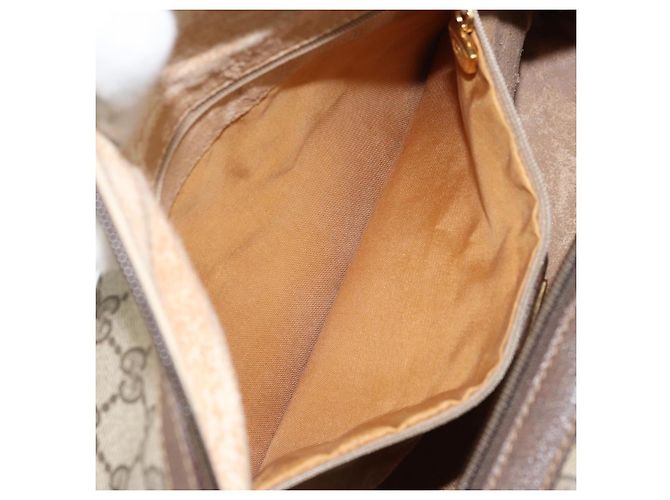 Borsa Boston in PVC beige GG Supreme Web Sherry Line di GUCCI 002 069 0696 Auth 162976 - vista 11