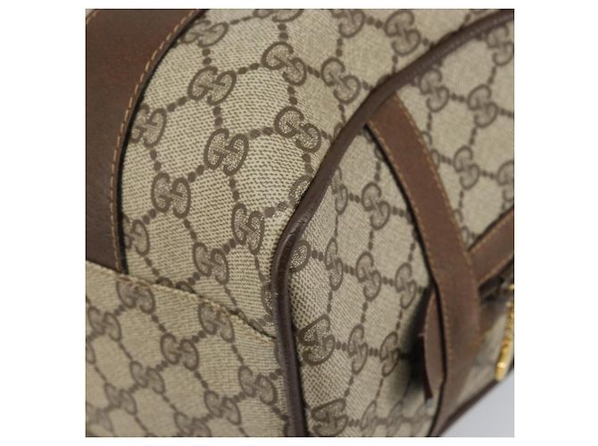 Borsa Boston in PVC beige GG Supreme Web Sherry Line di GUCCI 002 069 0696 Auth 162976 - vista 15