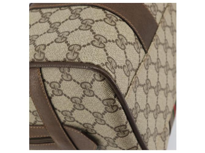 Borsa Boston in PVC beige GG Supreme Web Sherry Line di GUCCI 002 069 0696 Auth 162976 - vista 16