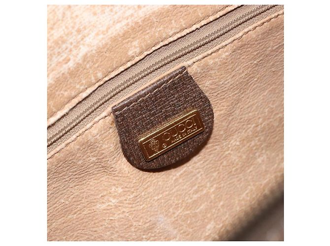 Borsa Boston in PVC beige GG Supreme Web Sherry Line di GUCCI 002 069 0696 Auth 162976 - vista 19