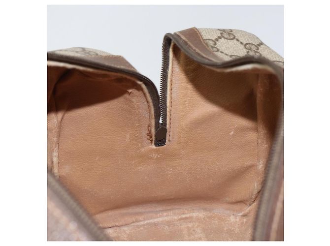 Borsa Boston in PVC beige GG Supreme Web Sherry Line di GUCCI 002 069 0696 Auth 162976 - vista 20