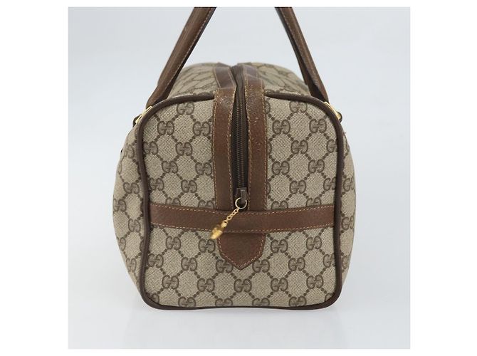 Borsa Boston in PVC beige GG Supreme Web Sherry Line di GUCCI 002 069 0696 Auth 162976 - vista 3